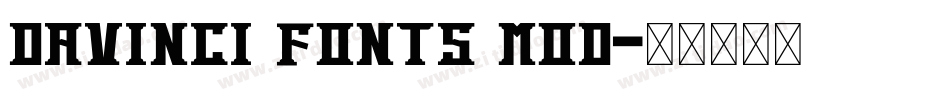 DAVINCI FONTS MOD字体转换